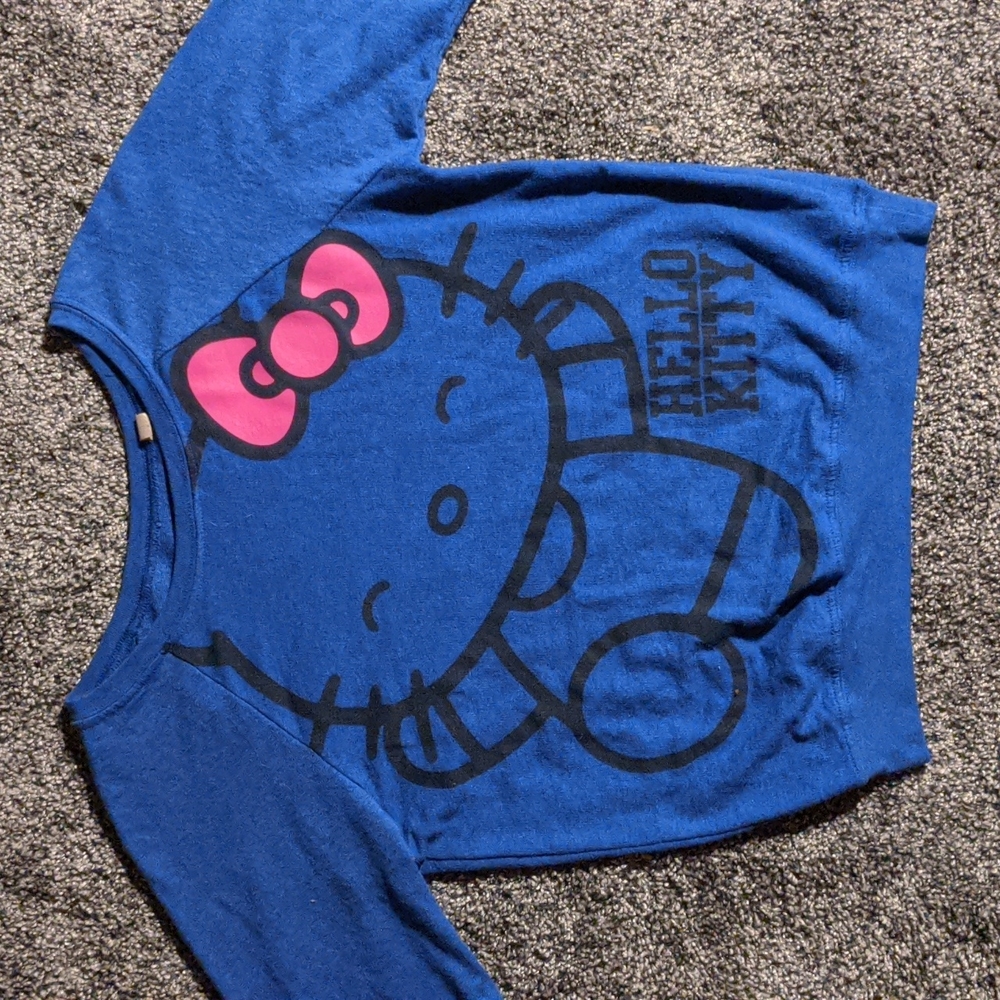 Blue Hello Kitty Long Sleeve Shirt
